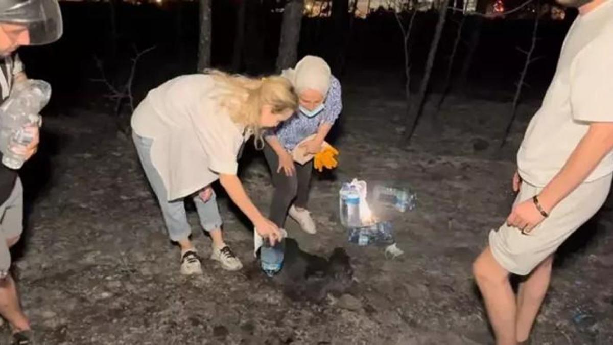 Ayşegül Yıldız, Yangın Bölgesinde İbrahim Tatlıses'in Eski Eşi Alevlerle Mücadelede Görev Aldı