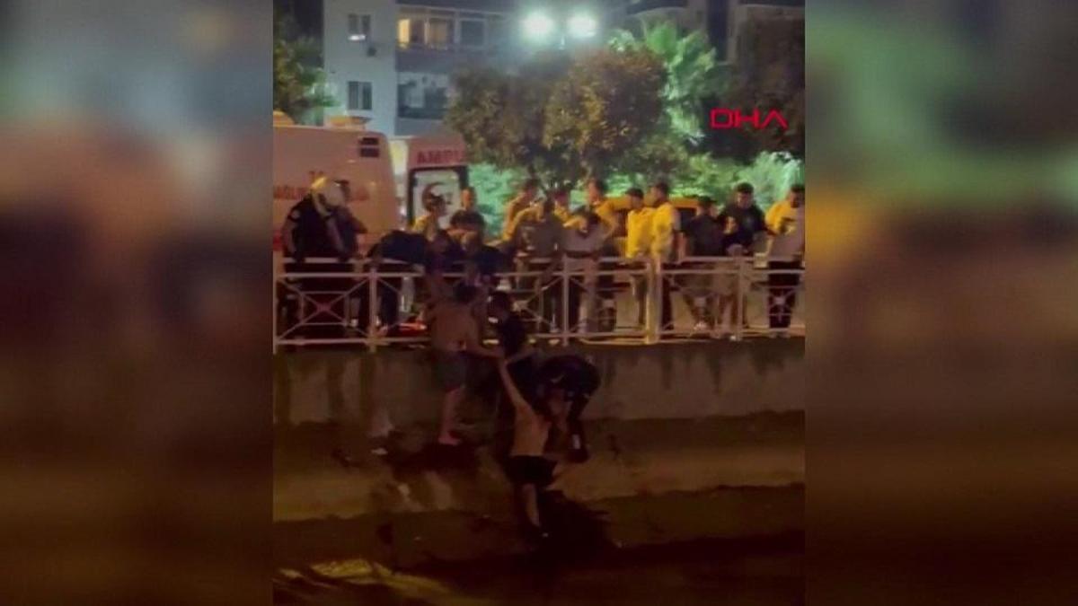 Adana’da film gibi olay: Polisten kaçtı, kanalda mahsur kaldı