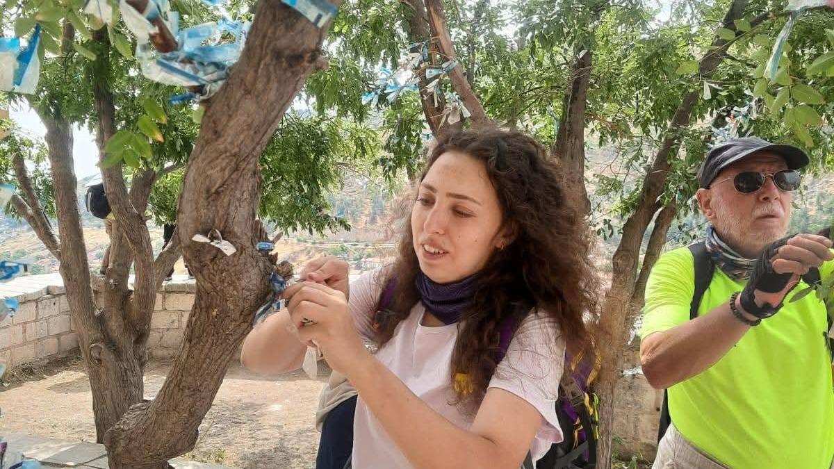 Ağaçlara bağlanan poşet ve bez parçalarını topladılar