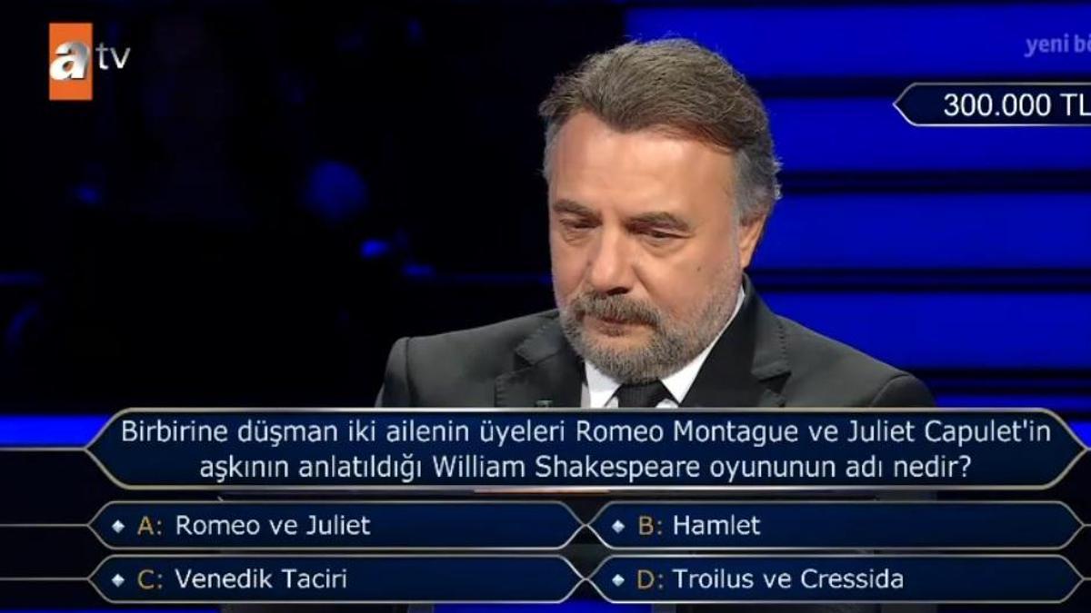 Birbirine düşman iki ailenin üyeleri Romeo Montague ve Jüliet Capulet'in aşkının anlatıldığı William Shakespeare oyununun adı nedir?