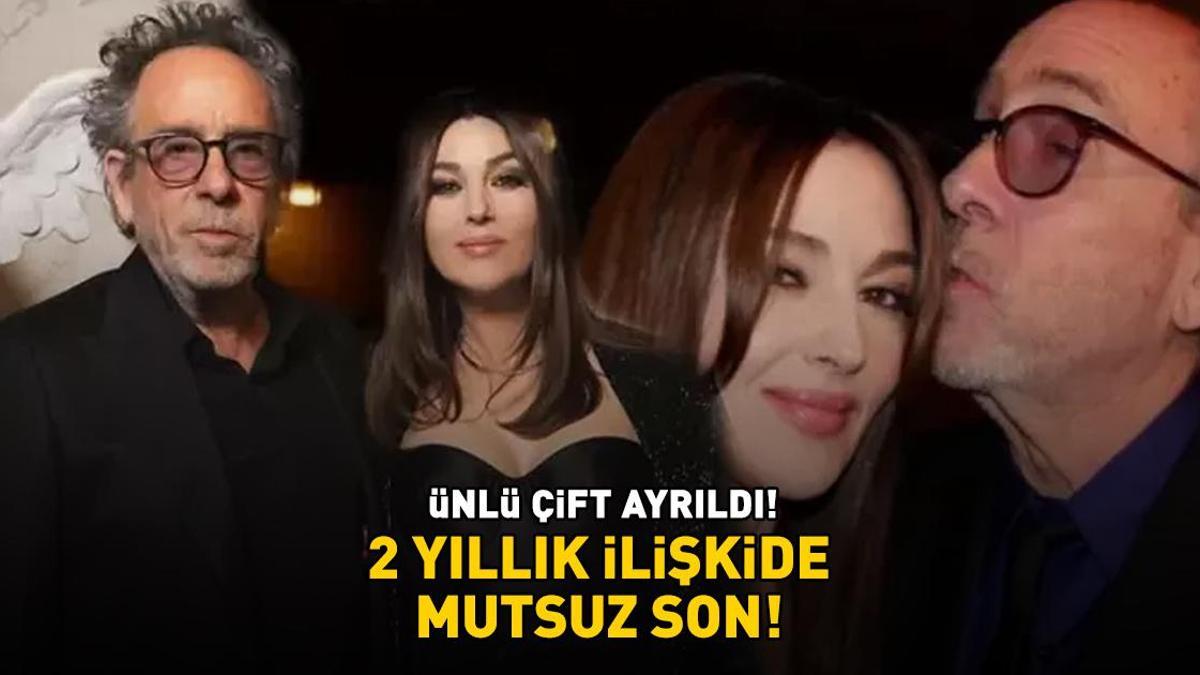 Monica Bellucci-Tim Burton çifti ayrıldı! 2 YILLIK İLİŞKİDE MUTSUZ SON!