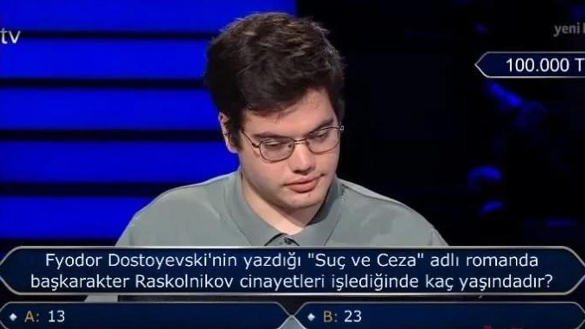 Fyodor Dostoyevski'nin yazdığı ''Suç ve Ceza'' adlı romanda başkarakter Raskolnikov cinayetleri işlediğinde kaç yaşındadır?