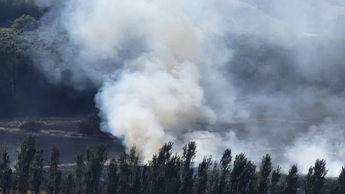 Diyarbakır'daki Hevsel Bahçeleri'nde anız yangını
