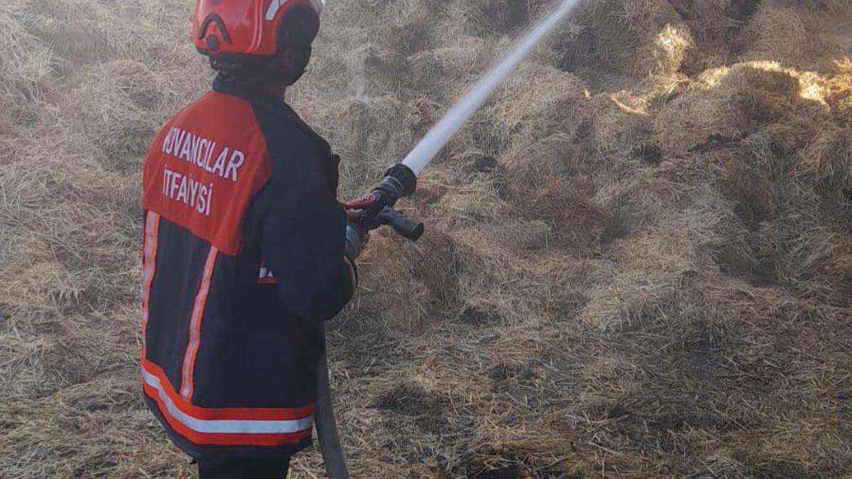 Elazığda samanlık yangını