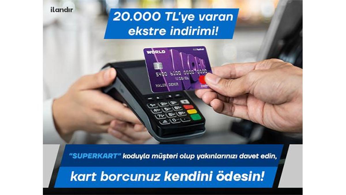 SUPERKART koduyla müşteri olup yakınlarınızı davet edin, kart borcunuz kendisini ödesin