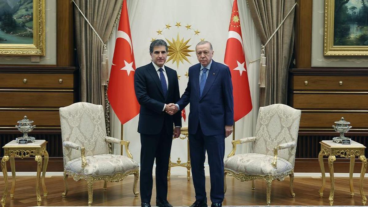 SON DAKİKA | Cumhurbaşkanı Erdoğan, Neçirvan Barzani'yi kabul etti