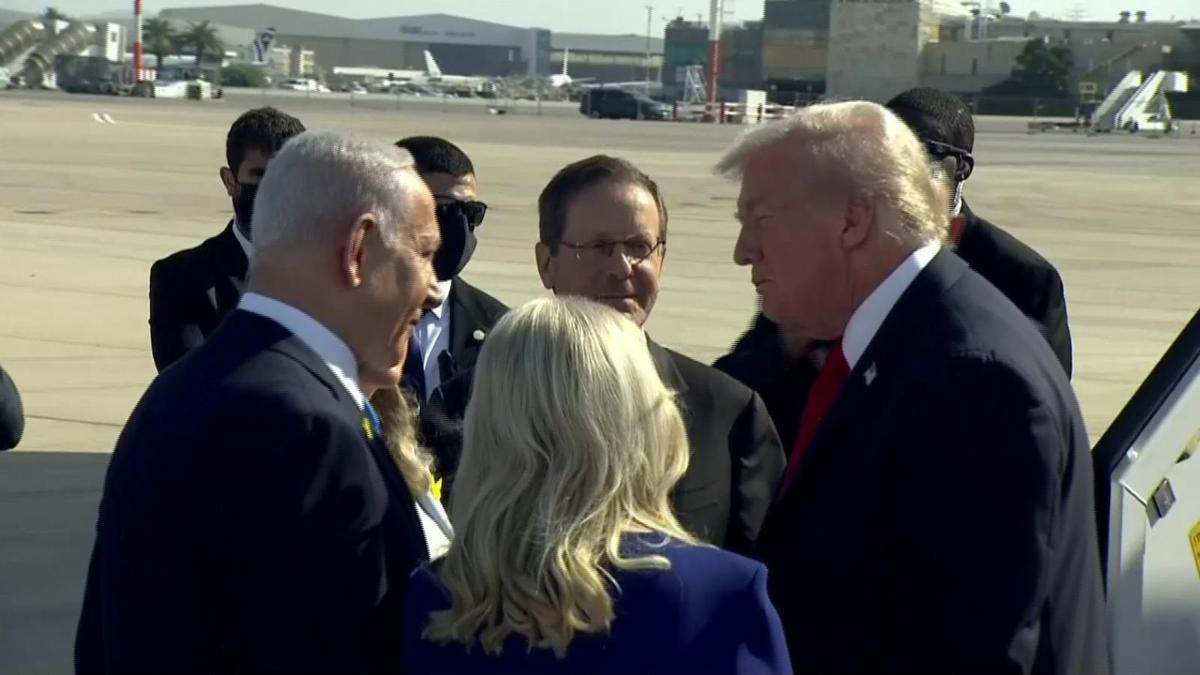 SON DAKİKA... Trump'ın uçağı İsrail'e indi: Havalimanında Netanyahu karşılıyor!