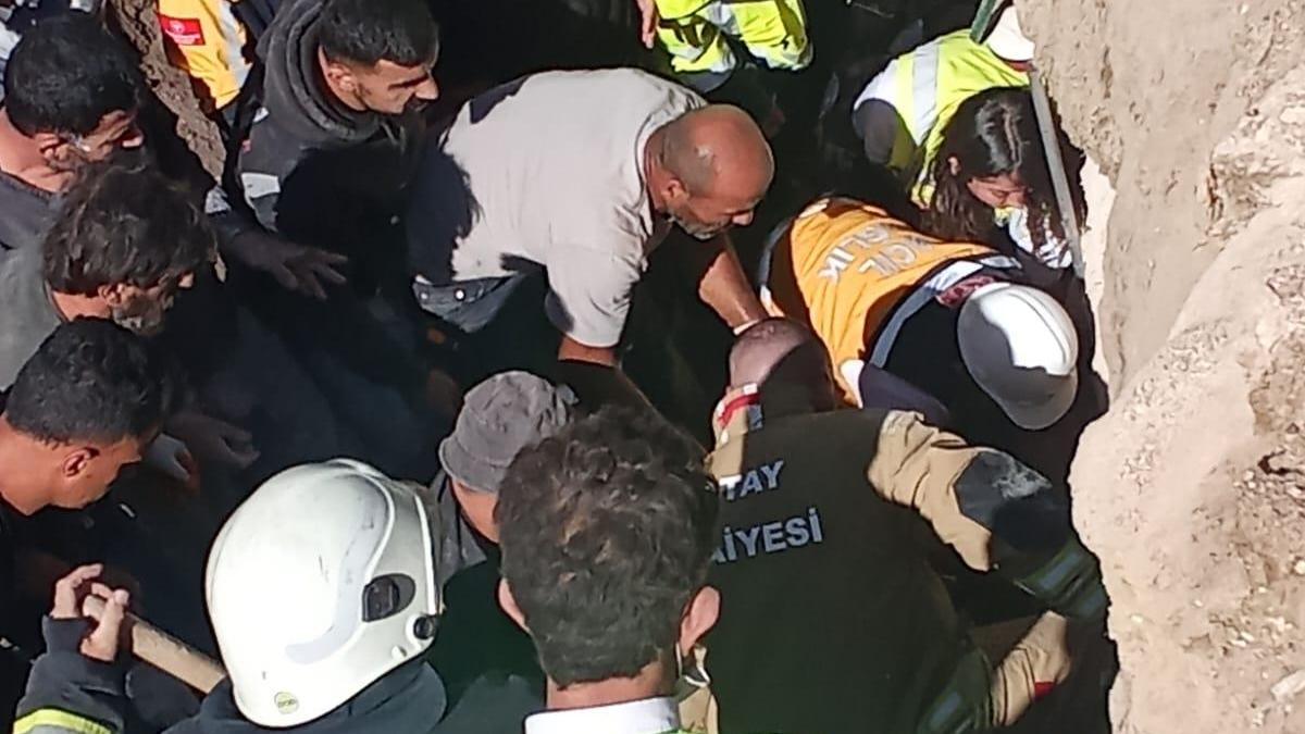 Şantiyede göçük: 1 işçi yaralandı