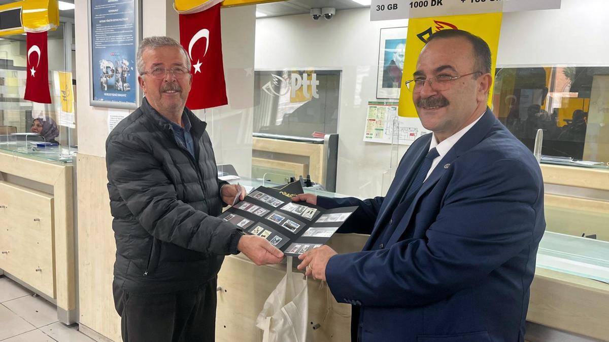 Edirnede PTTnin 185inci kuruluş yıldönümünde, 185inci müşteriye hediye