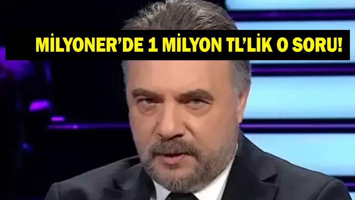 MİLYONER'DE 1 MİLYON TL'LİK SORU: Fenerbahçe Spor Kulübünün kurucu üyesi ve ilk başkanı kimdir?