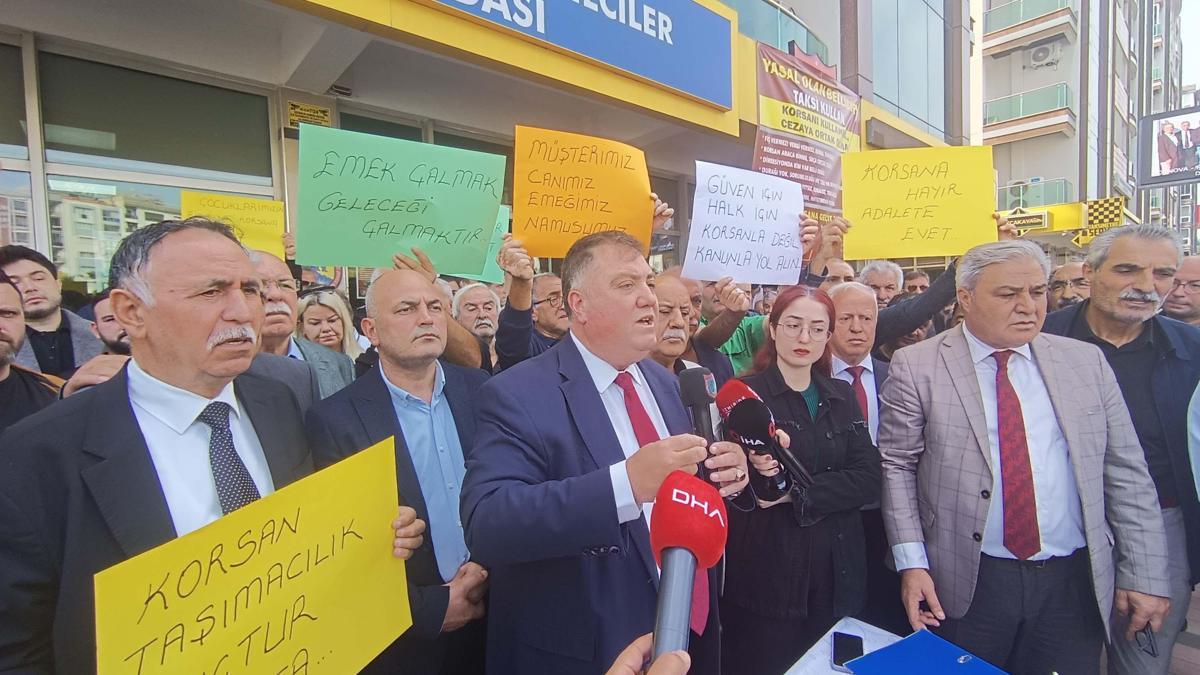 Taksicilerden korsan taşımacılığa tepki