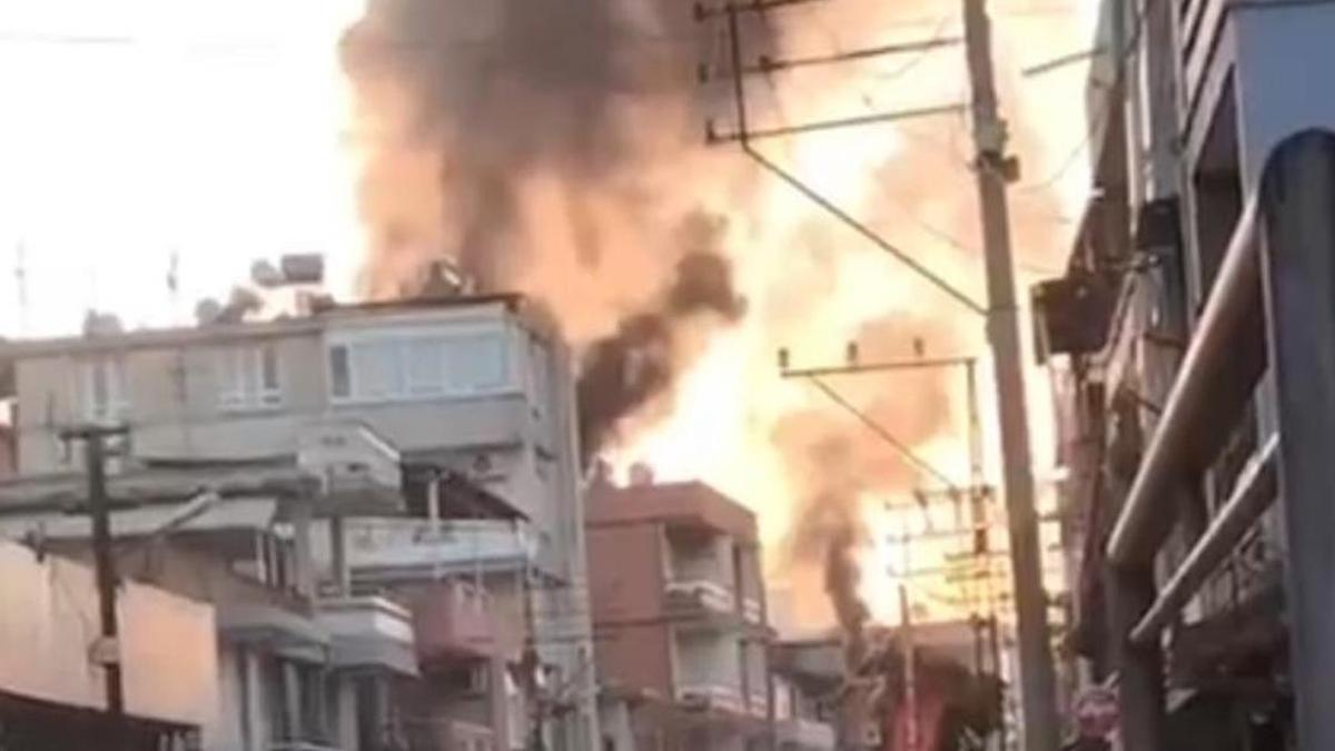 Adana'da tekstil atölyesinde korkutan yangın