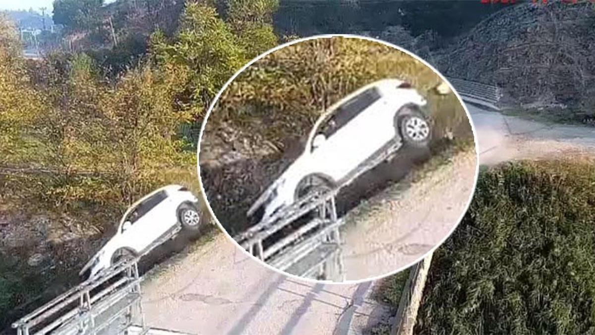 Ehliyetsiz sürücü babasının arabasıyla çaya uçtu