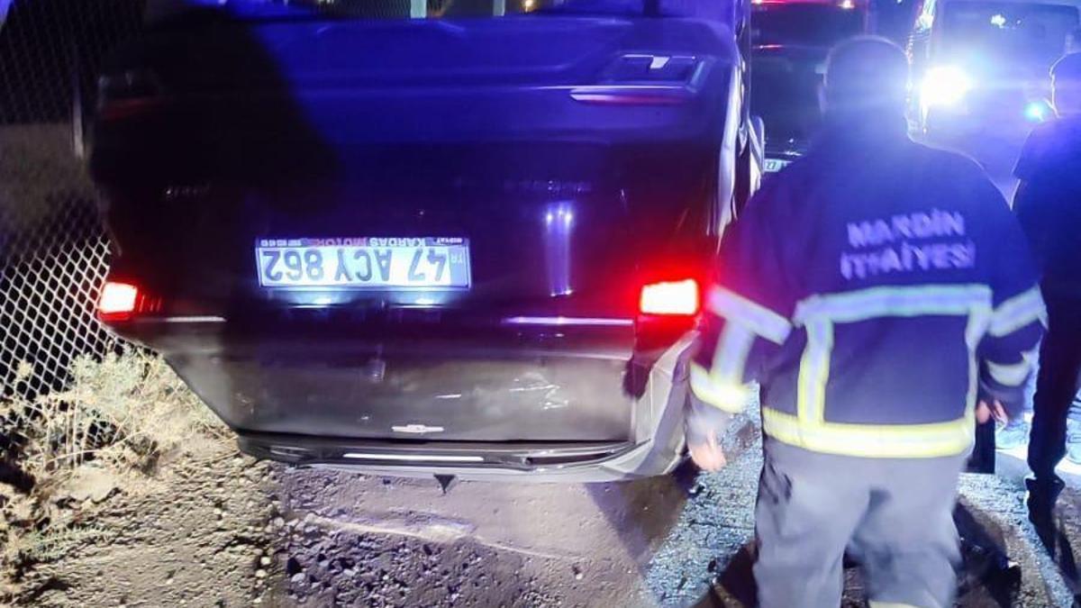 Mardinde takla atan cipin sürücüsü yaralandı