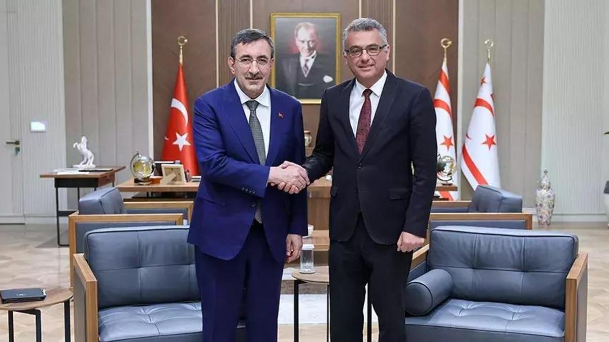 KKTC Cumhurbaşkanı Erhürman, Cumhurbaşkanı Yardımcısı Yılmaz'ı kabul etti