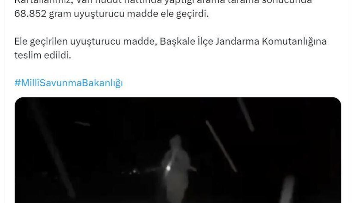 MSB: Van hudut hattında 68 kilo uyuşturucu ele geçirdi