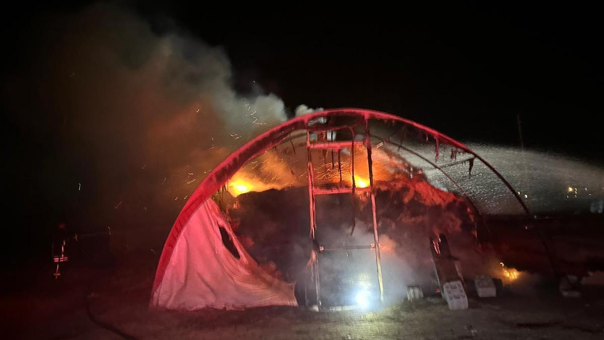 Konya'da 20 ton saman yandı