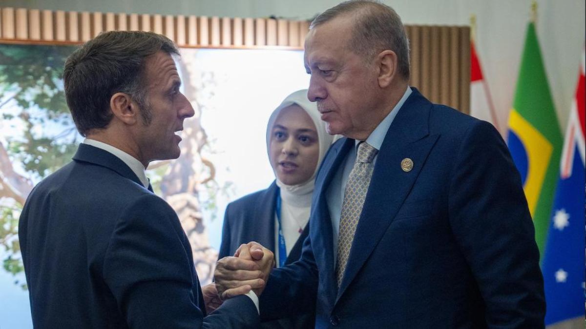 Cumhurbaşkanı Erdoğan, Fransa Cumhurbaşkanı Emmanuel Macron ile bir araya geldi