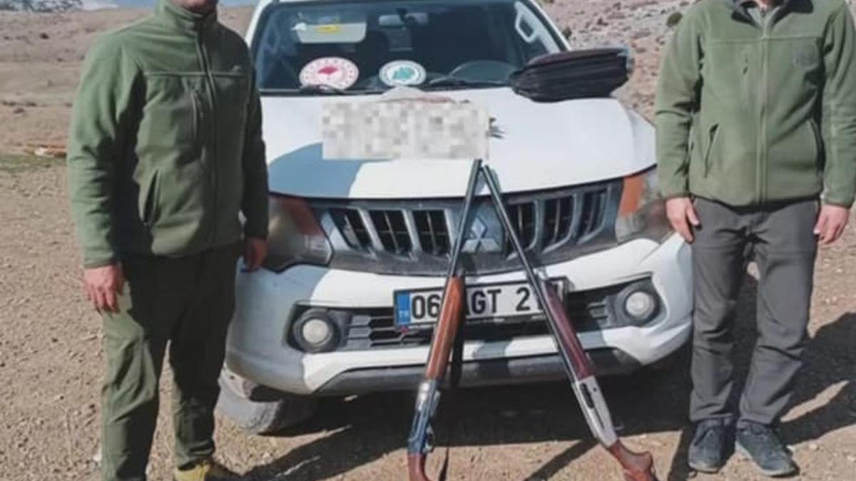 Kaçak avcılık yapan 4 kişi hakkında idari işlem