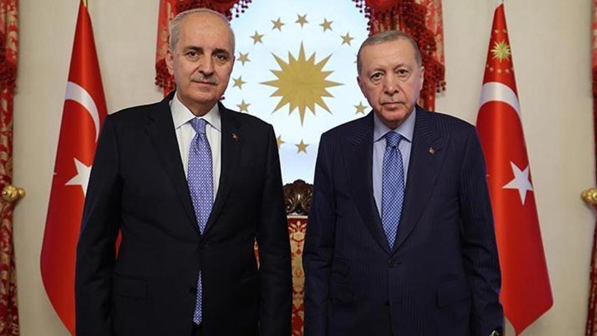 Cumhurbaşkanı Erdoğan, TBMM Başkanı Kurtulmuş'u kabul etti