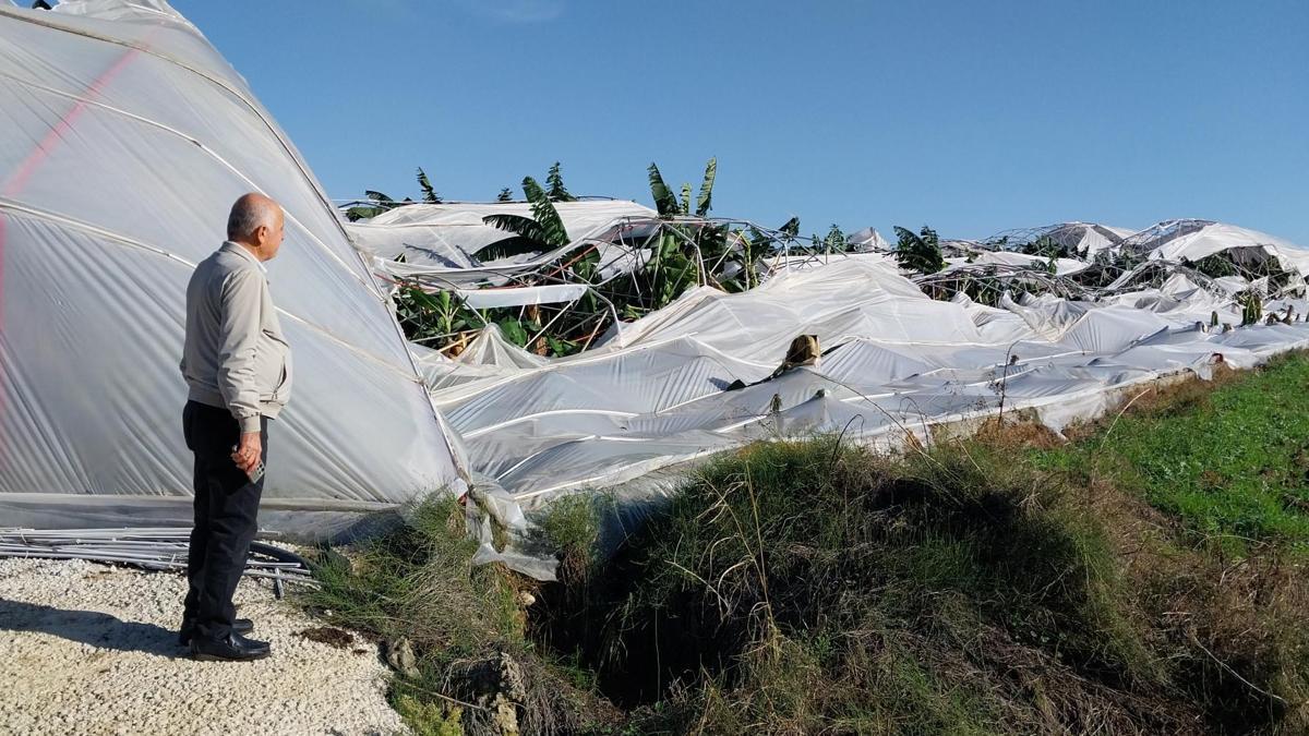 Manavgat'ta hortum, seralara zarar verdi