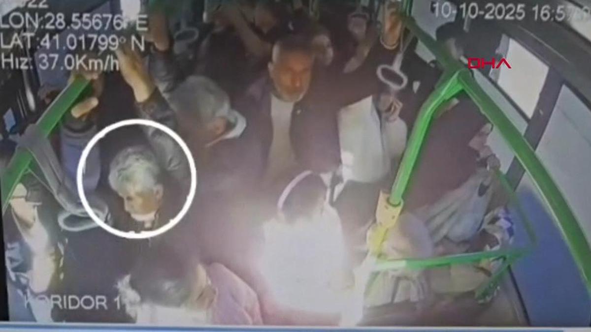 Otobüste saniyelik hırsızlık