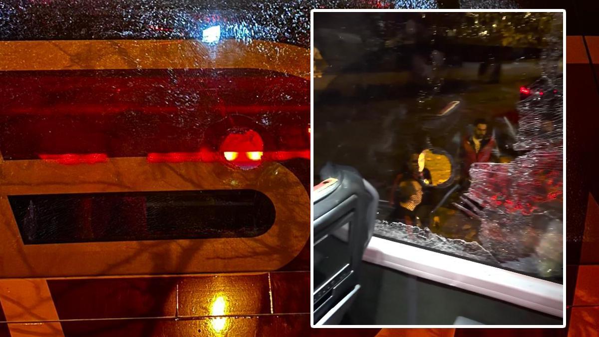 Galatasaray'ın otobüsüne taşlı saldırı! Kimliği belirsiz kişiler için çalışma yürütülüyor