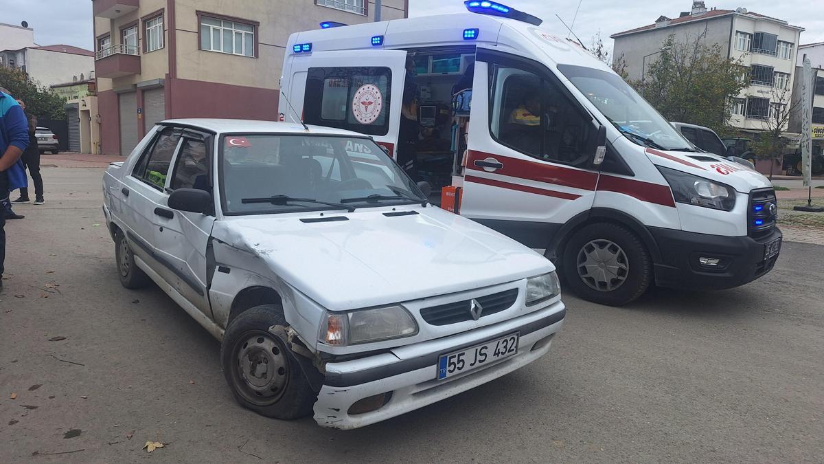 Samsun'da otomobille motosiklet çarpıştı, 2 kişi yaralandı