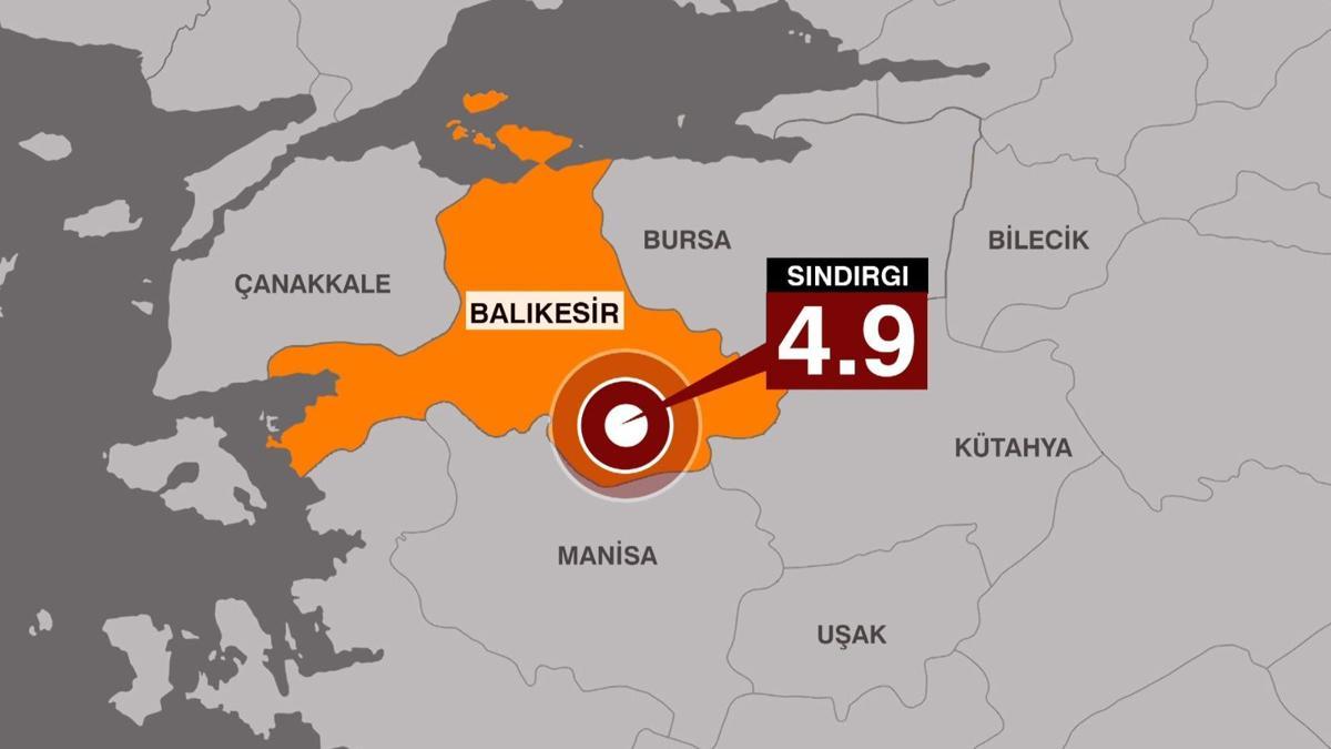 SON DAKİKA... Balıkesir'de 4.9 büyüklüğünde deprem