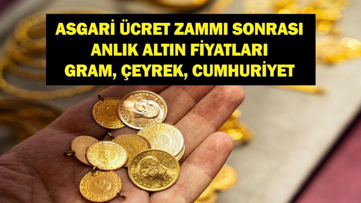 24 ARALIK CANLI ALTIN FİYATLARI : Asgari Ücret Zammı Sonrası Bugün Gram Altın Ne Kadar? Çeyrek Altın Fiyatı Ne? Yarım, Cumhuriyet Altını Ne Kadar? İşte 24 Aralık Altın Fiyatları