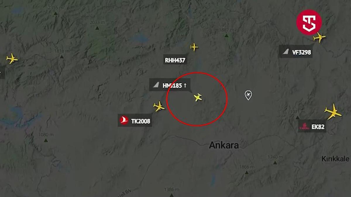 Libya uçağının düşmeden önceki rotası