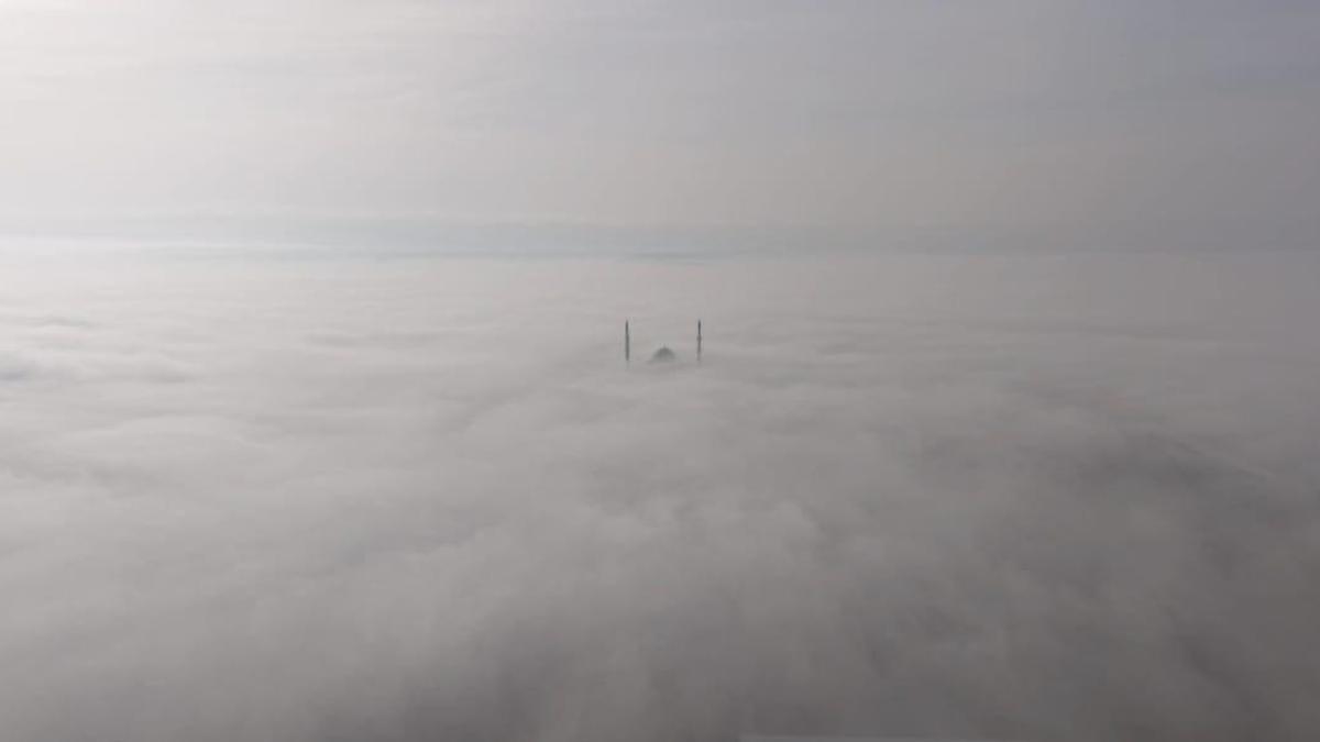 Batman'da yoğun sis; manzara dronla görüntülendi