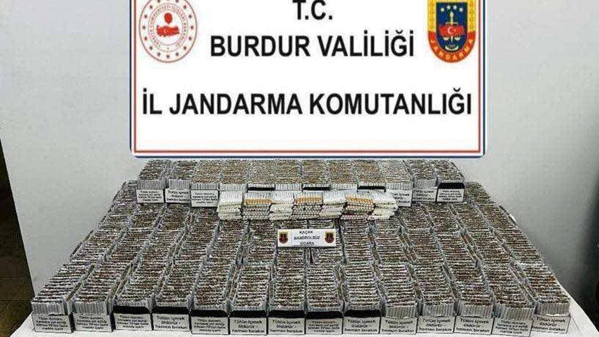Jandarmadan kaçan sigara operasyonu