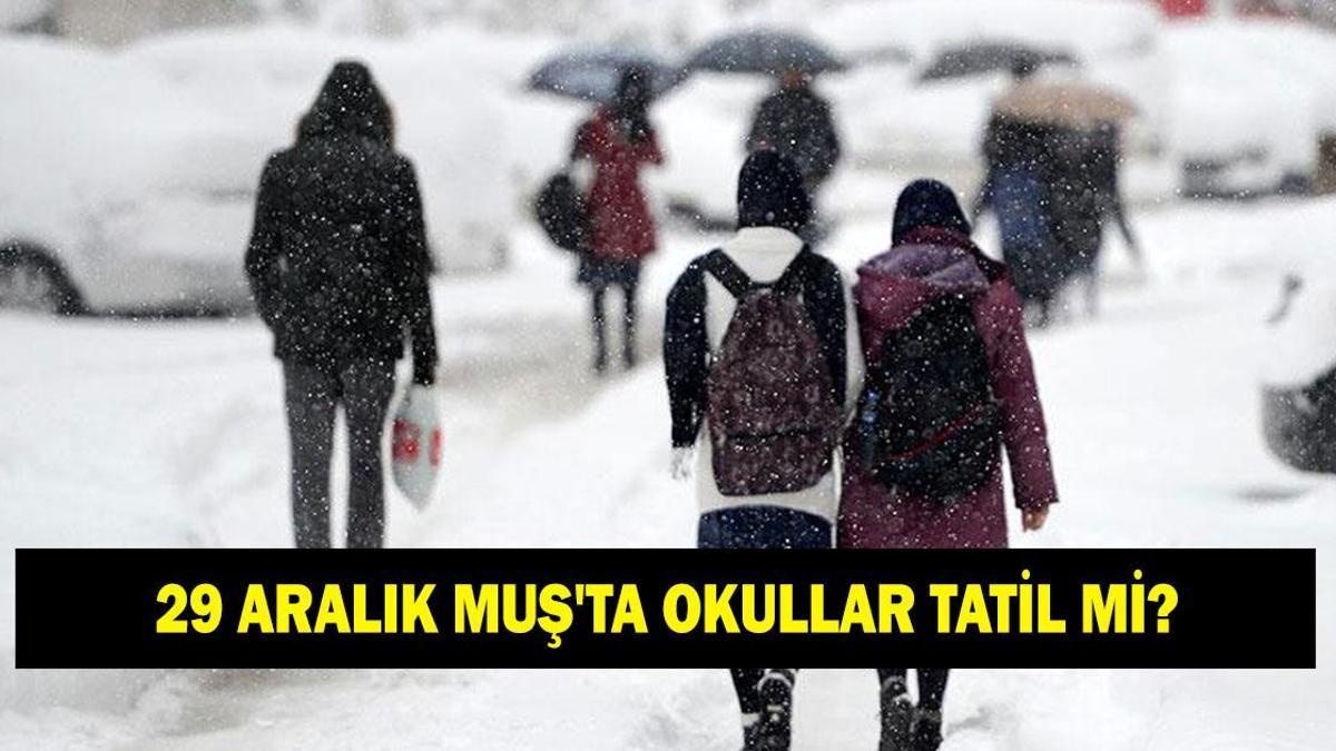 MUŞ'TA OKULLAR TATİL Mİ? 29 Aralık Muş'ta okullar var mı yok mu? Valilikten açıklama geldi
