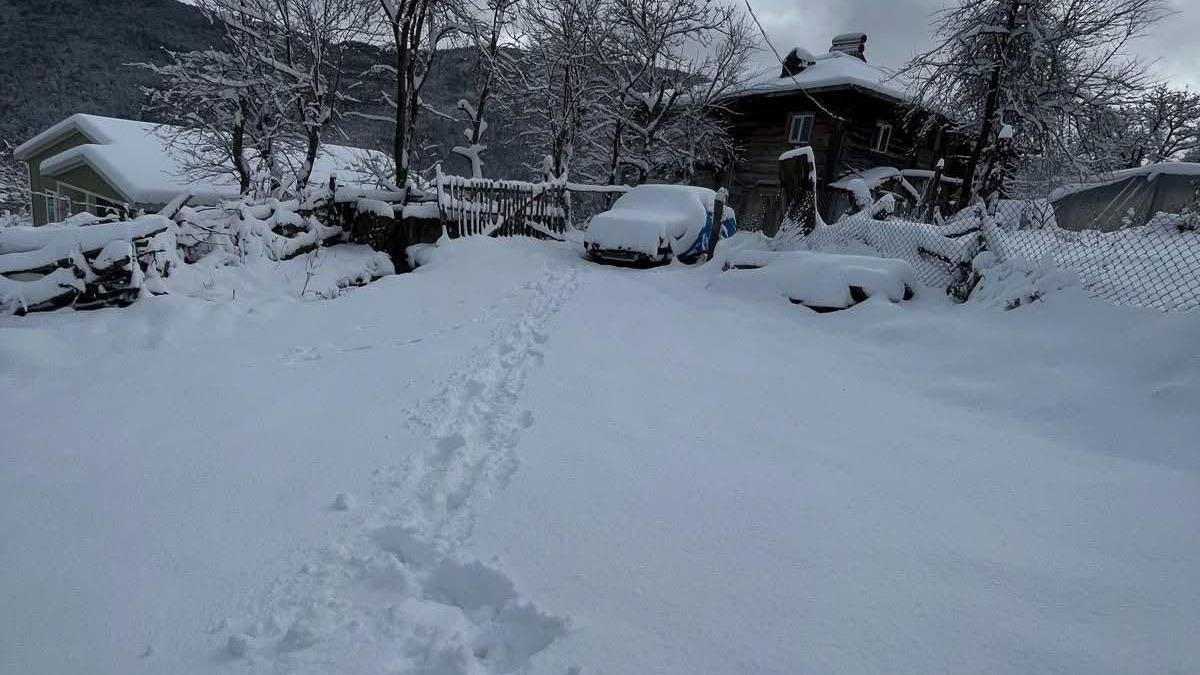 Bartın'da kar yağışı; 44 köy yolu ulaşıma kapandı