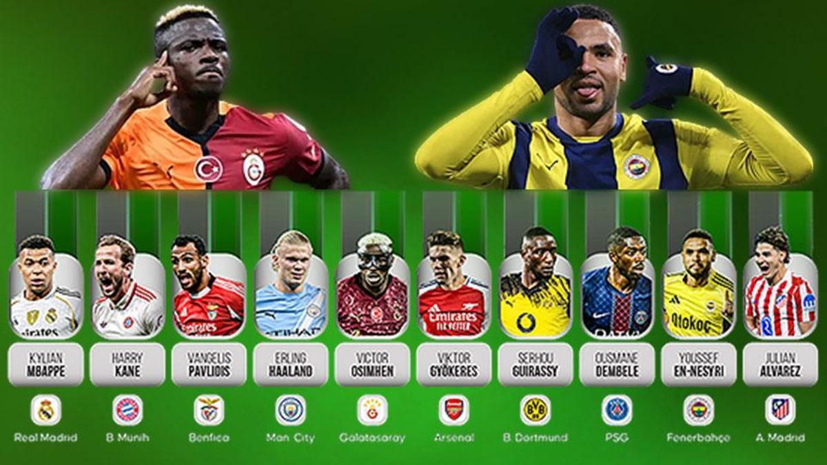 Galatasaray ve Fenerbahçenin yıldız forvetleri Avrupada zirvede
