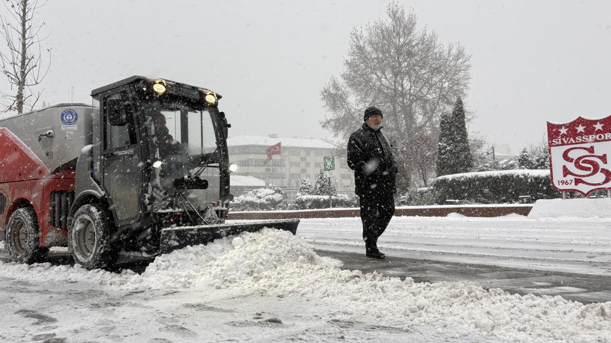 Sivas'ta kar yağışı