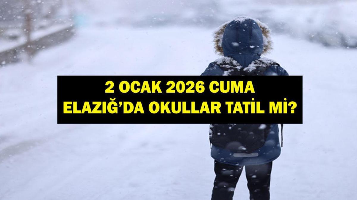 2 OCAK ELAZIĞ'DA OKULLAR TATİL Mi? Elazığ'da Yarın Okullar Tatil Mi, Kar Tatili Var Mı? Son Dakika Elazığ Valiliği Okul Tatil Açıklaması...