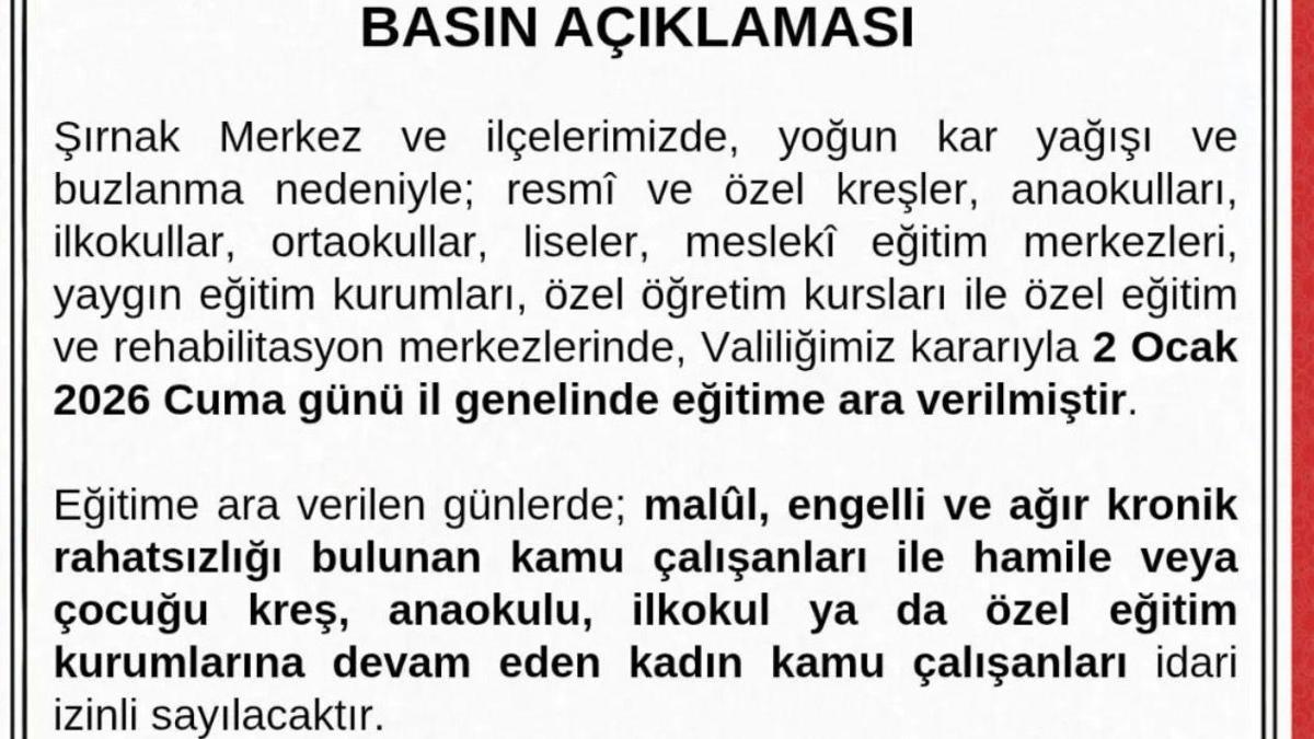 Şırnakta 20 köy yolu kardan kapandı, eğitime ara verildi (3)