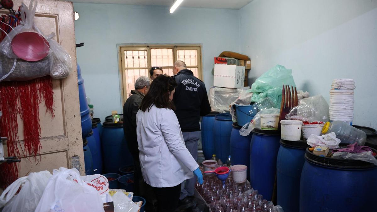 Ruhsatsız şalgam imalathanesi mühürlendi