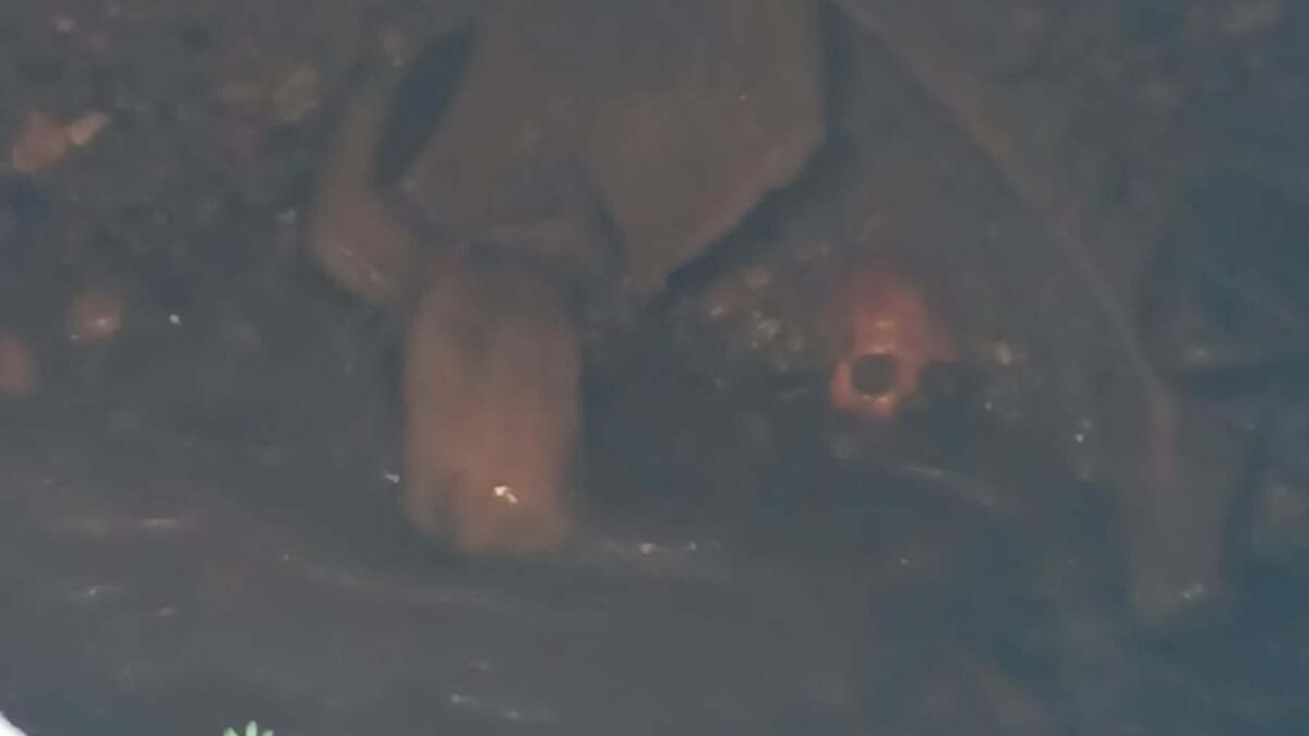 Manisa'da çöken yolda insan kafatası ve kemikler bulundu