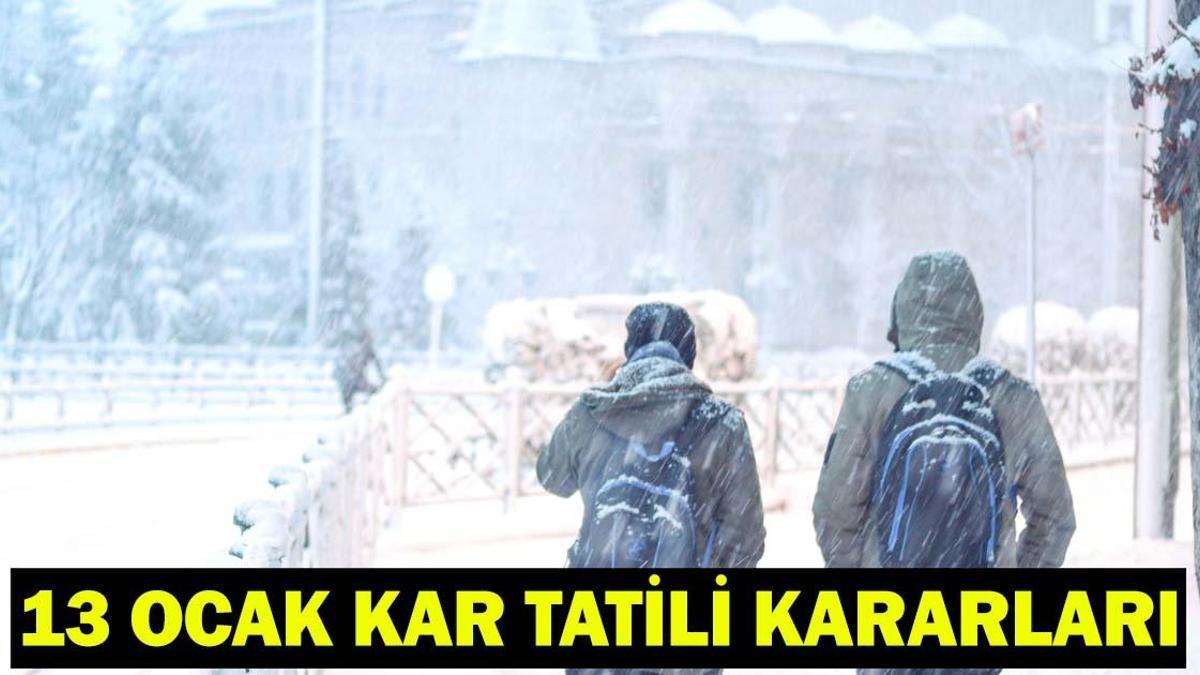 13 OCAK BURSADA OKULLAR TATİL Mİ? Bursa Valiliğinden kar tatili açıklaması geldi mi? Bursada okullar tatil mi son dakika!