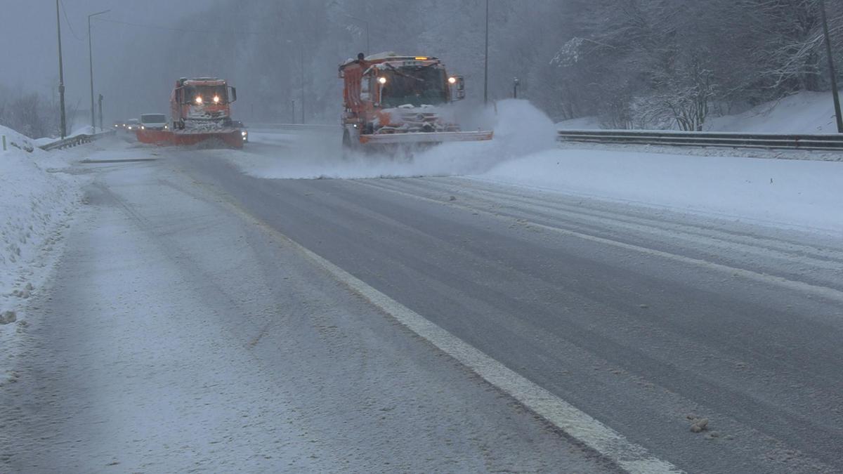 Bolu Dağında kar yağışı