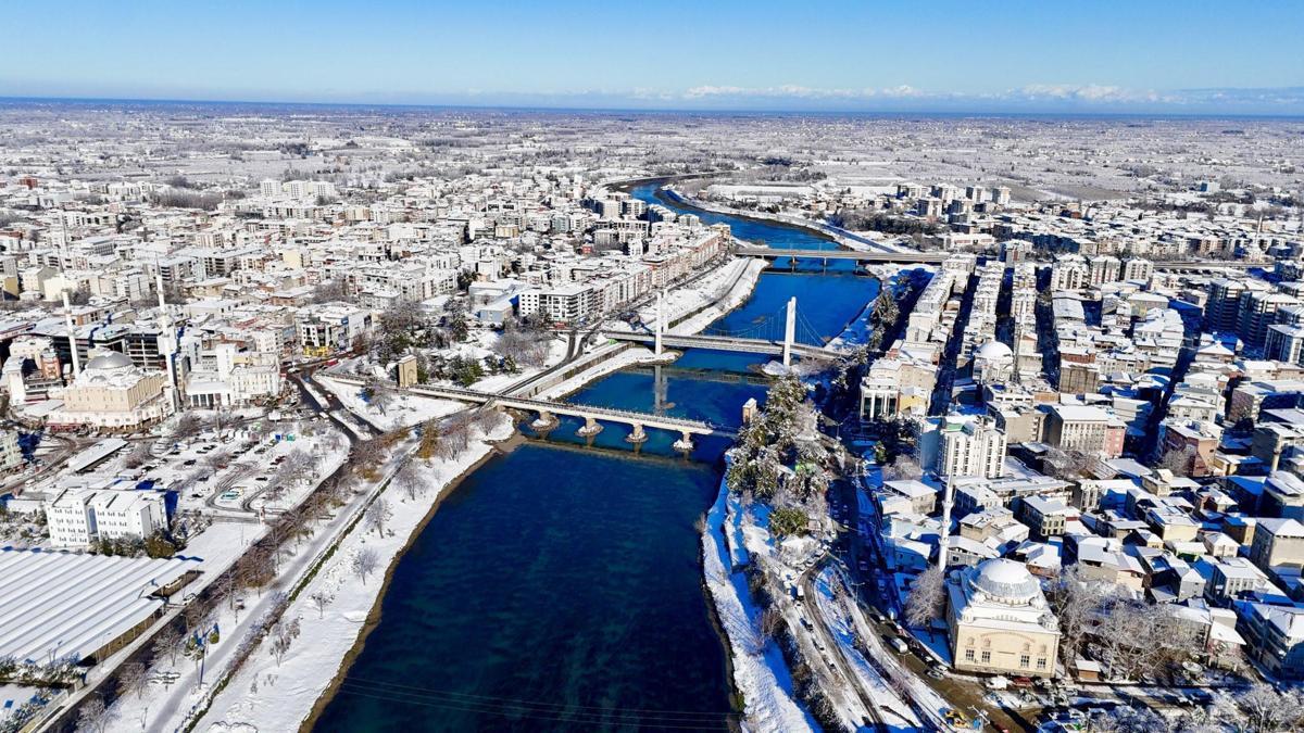 Samsundan kartpostallık kar manzarası