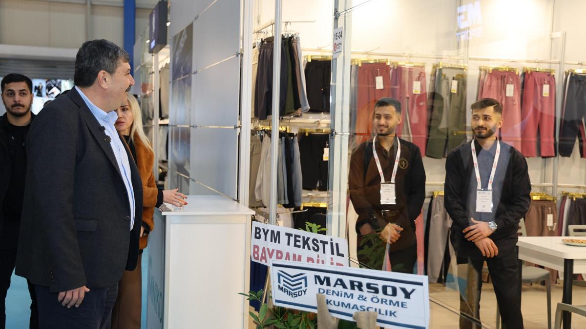 Başkan Yıldız, tekstil fuarında sektör paydaşlarıyla görüştü