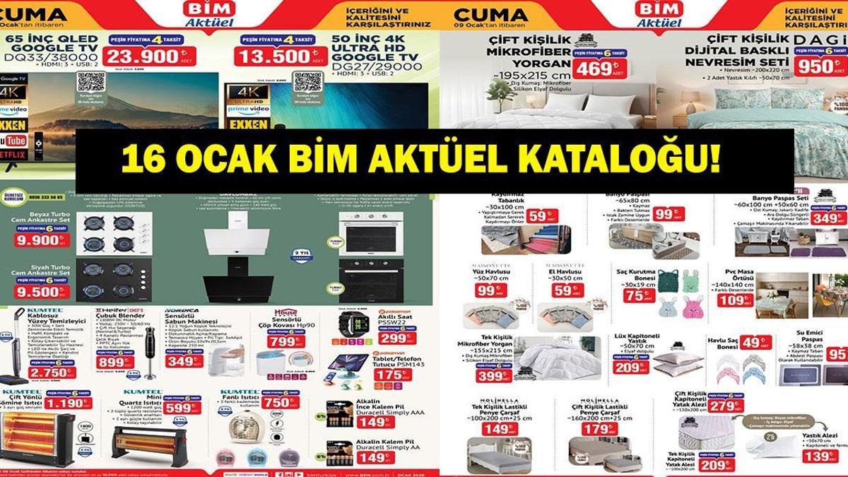 BİM 16 OCAK 2026 CUMA AKTÜEL KATALOĞU: Bu Cuma Hangi Ürünler Gelecek? İşte BİM Aktüel Ürünler 16 Ocak Kataloğu...
