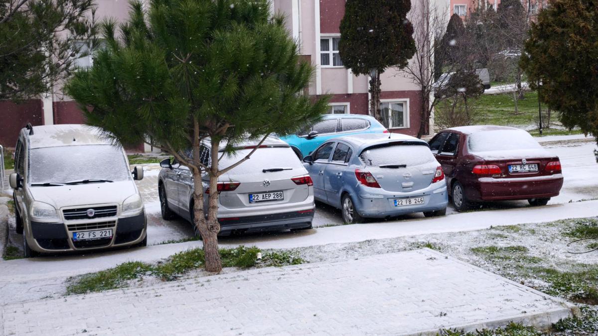 Keşanda kar yağışı