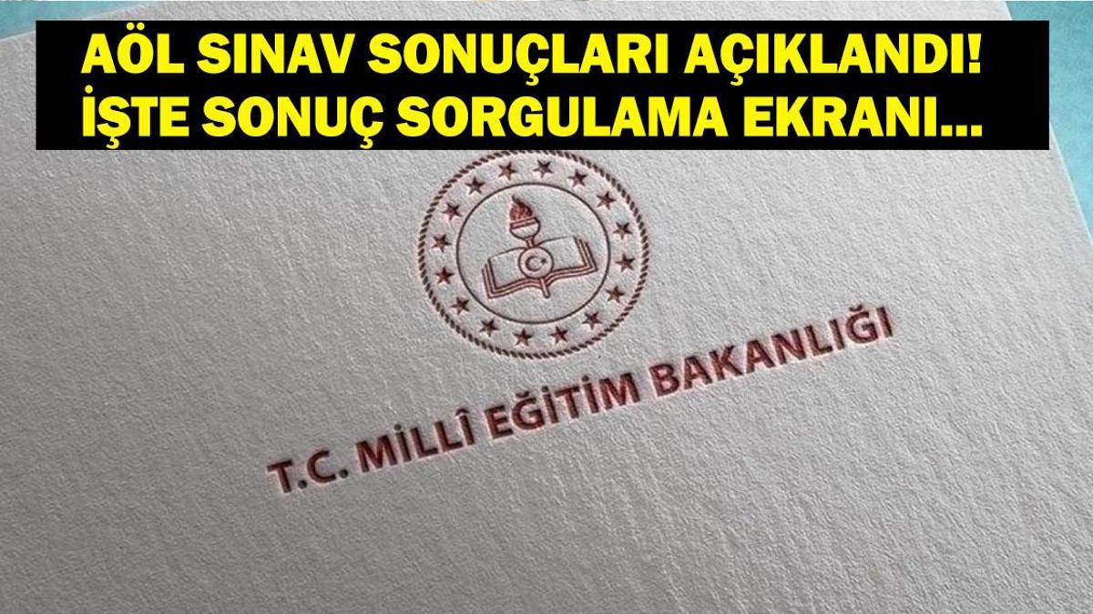 AÖL SINAV SONUÇ SORGULAMA: MEB AÖL sınav sonuçları açıklandı! MEB 2026 1. dönem AÖL sonuçları nasıl öğrenilir? İşte sorgulama ekranı