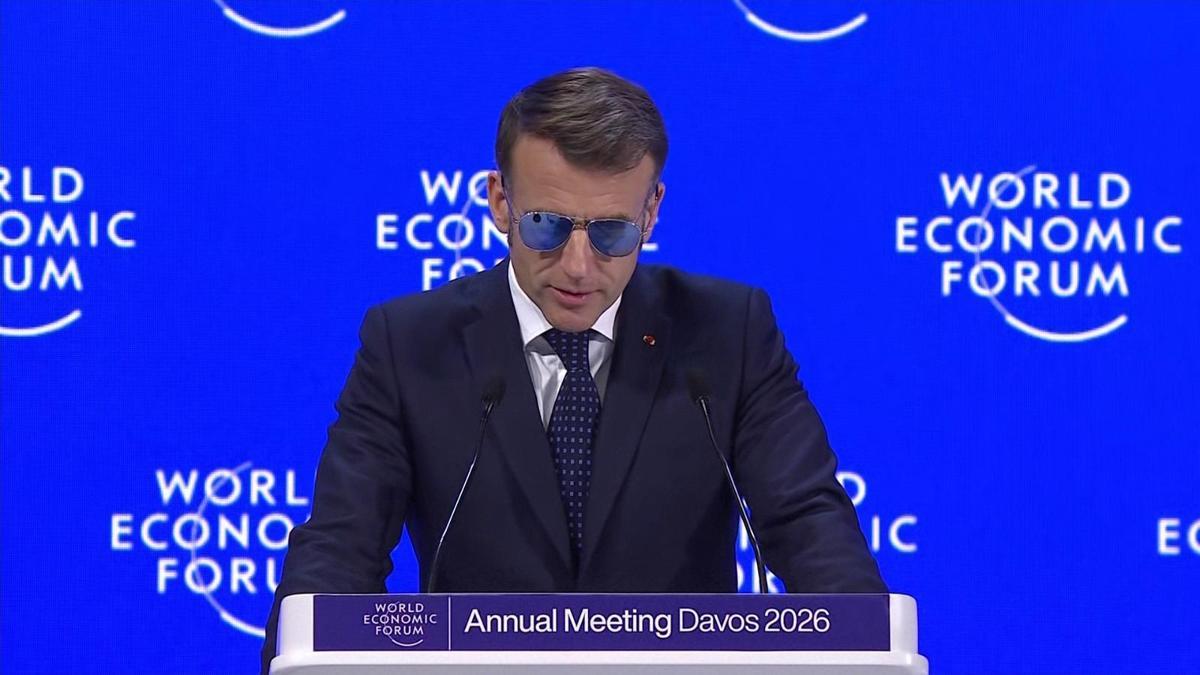 Macron'dan Davos'ta mesajlar: ABD, Avrupa'yı zayıflatmak istiyor