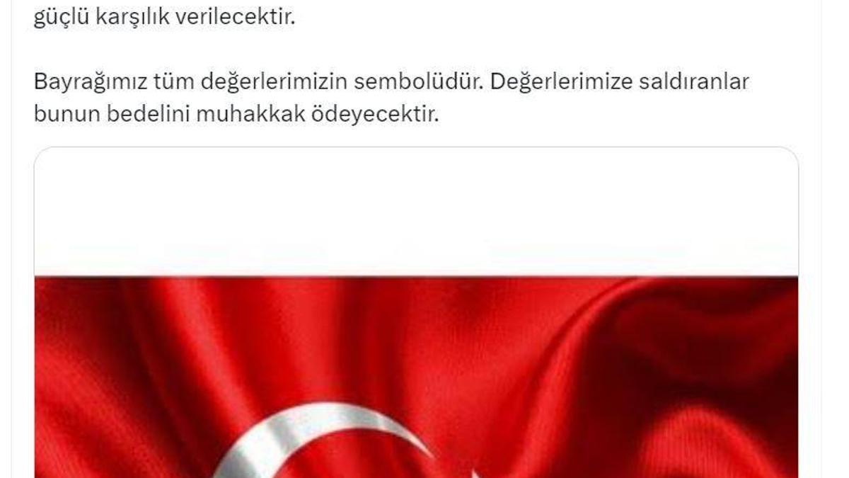 AK Parti'li Çelik: Bayrağımıza yapılan alçak saldırıya en net ve güçlü karşılık verilecek